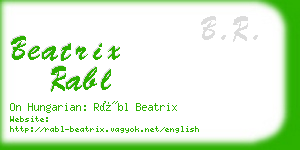 beatrix rabl business card